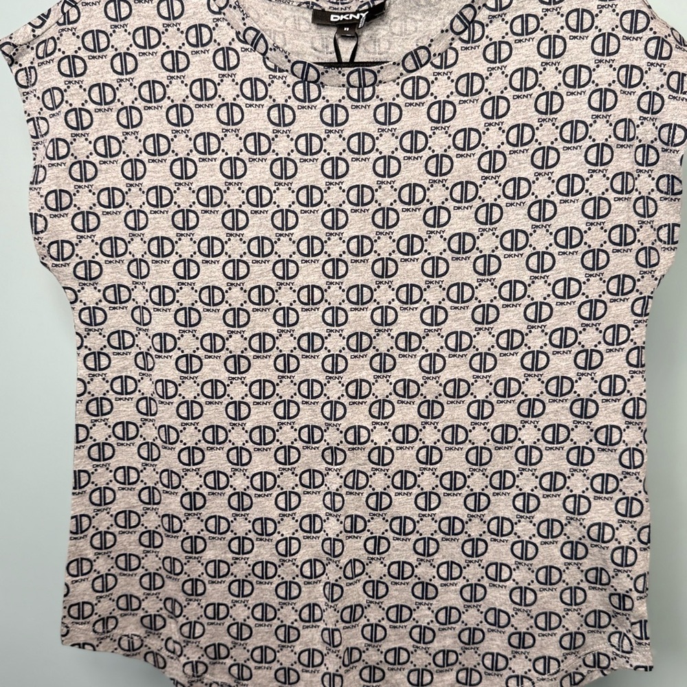 DKNY Blue Fitted Short Sleeve Tee - Picture 2 of 4